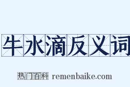 牛水滴反义词是什么意思的图片
